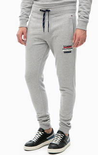 Серые брюки джоггеры из хлопка Hilfiger Denim