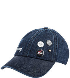 Синяя бейсболка из денима со значками Hilfiger Denim