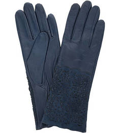 Кожаные перчатки с декоративной перфорацией Eleganzza