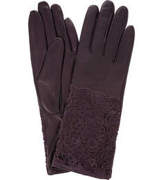 Кожаные перчатки с декоративной перфорацией Eleganzza