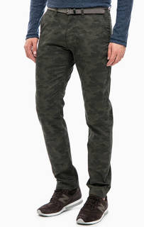 Зауженные брюки с камуфляжным принтом Tom Tailor