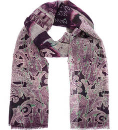 Фиолетовый палантин из шерсти Eleganzza