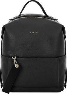 Черный кожаный рюкзак Furla