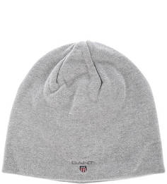 Серая хлопковая шапка Gant