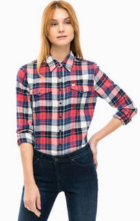 Хлопковая рубашка в клетку Lee