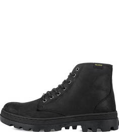 Черные ботинки из нубука на шнуровке Palladium