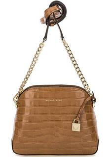 Маленькая кожаная сумка с выделкой под рептилию Michael Michael Kors