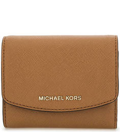 Коричневый кошелек из сафьяновой кожи Michael Michael Kors