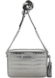 Маленькая кожаная сумка с выделкой под рептилию Michael Michael Kors