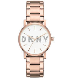 Кварцевые часы с золотистым браслетом Dkny