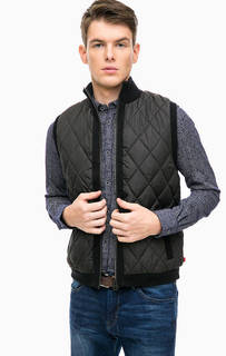 Черный стеганый жилет Tom Tailor