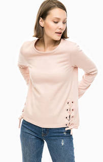 Розовый свитшот со шнуровкой по бокам Tom Tailor