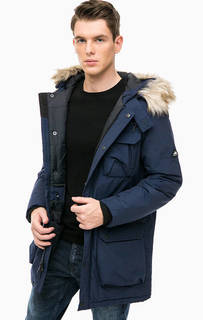 Синяя хлопковая парка с капюшоном Penfield