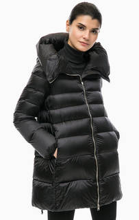 Удлиненный пуховик черного цвета add
