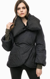 Черный пуховик с объемным воротом add