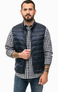 Синий утепленный жилет Lerros