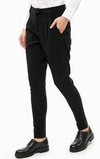 Зауженные черные брюки с эластичными вставками Lerros