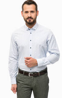 Синяя рубашка с приталенным кроем Lerros