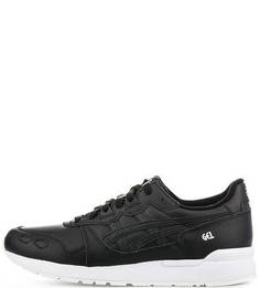 Черные кожаные кроссовки на шнуровке Asics Tiger