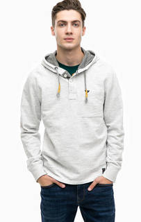 Серая толстовка с вырезом на пуговицах S.Oliver