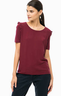 Бордовая блуза из вискозы S.Oliver