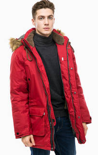 Длинная зимняя куртка с меховой отделкой Luhta