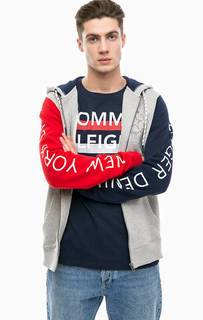 Хлопковая толстовка на молнии Hilfiger Denim