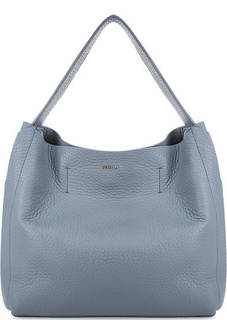Синяя сумка из мягкой кожи Furla