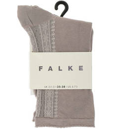 Тонкие серые носки из хлопка Falke