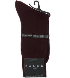 Бордовые носки из хлопка Falke