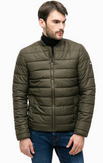 Куртка из фактурной ткани цвета хаки Hilfiger Denim