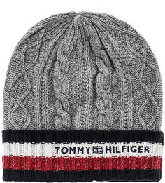 Шерстяная вязаная шапка Tommy Hilfiger