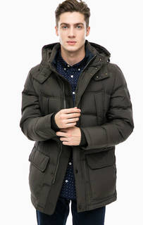 Пуховик цвета хаки с карманами Tommy Hilfiger