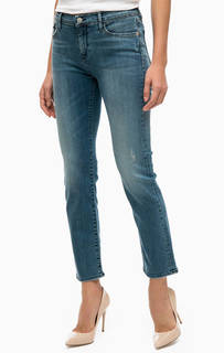 Слегка зауженные джинсы с потертостями Calvin Klein Jeans