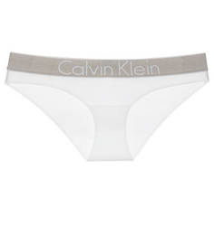 Белые трусы-слипы с широкой резинкой Calvin Klein