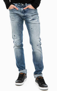 Зауженные джинсы с сильными потертостями Replay