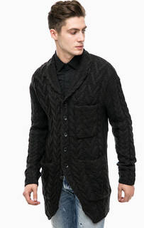 Черный кардиган крупной вязки Replay