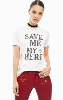 Белая футболка с принтом Replay