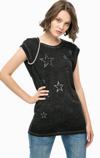 Серая футболка с принтом Replay