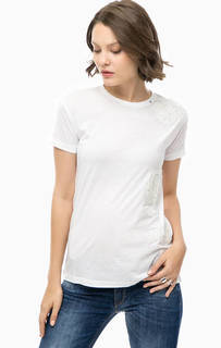 Белая футболка с декоративной отделкой Replay