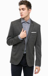 Трикотажный пиджак серого цвета Cinque