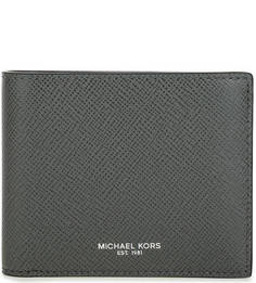 Серое портмоне из натуральной кожи Michael Michael Kors