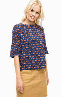 Синяя блуза из вискозы Sugarhill Boutique