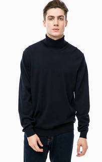 Синий джемпер из хлопка и шерсти Pierre Cardin