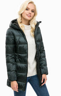 Зеленая демисезонная куртка с капюшоном Tom Tailor