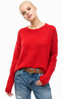 Красный вязаный джемпер с круглым вырезом Pepe Jeans