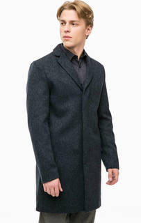 Синее пальто с карманами Selected