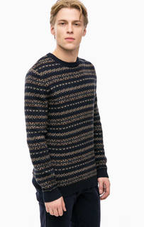 Синий хлопковый свитер Selected