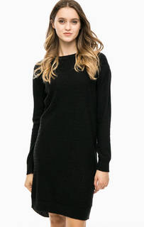 Черное трикотажное платье-свитер B.Young