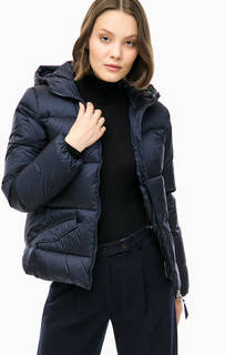 Синий пуховик с капюшоном Gant